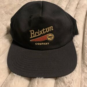 Brixton Black and Gold Logo Hat